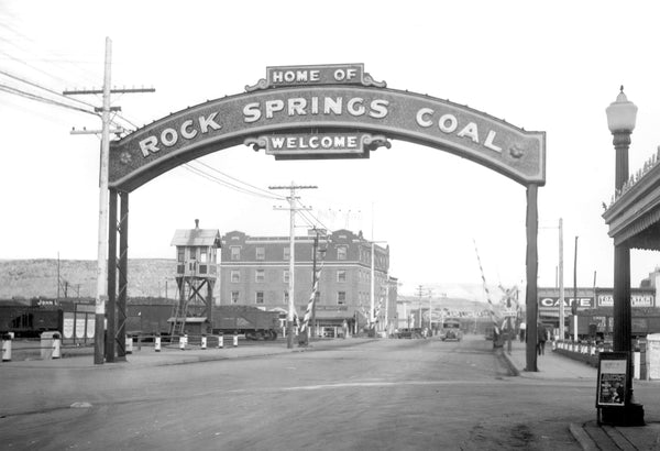 Downtown Rock Springs, circa 1920. Wyoming State Archives