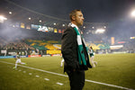 Coach Caleb Porter watches from the sidelines as the Portland Timbers play Real Salt Lake at Providence Park, March 7, 2015. Thomas Boyd/Staff
