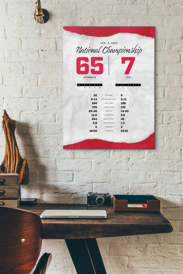 Georgia 2022 National Championship By the Numbers Poster