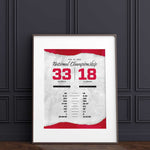 Georgia Bulldogs 2021 National Championship by the Numbers Poster