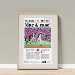 Mac & Ease: 2022 Michigan vs Ohio State Front Page Poster Cover