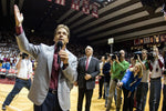 Alabama Crimson Tide new football coach Nick Saban was introduced to the crowd at halftime at the game against the LSU Tigers at Coleman Coliseum in Tuscaloosa, AL., Jan 9, 2007. Marvin Gentry / USA TODAY Sports