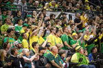 Fans cheer during the first half as the No. 3 Oregon Ducks take on the Washington Huskies in a women's basketball game on March 1, 2020, at Matthew Knight Arena in Eugene. Courtesy Serena Morones, The Oregonian/OregonLive