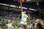 Ruthy Hebard (24) puts up a shot during the second half as the No. 3 Oregon Ducks take on the Washington Huskies in a women's basketball game on March 1, 2020, at Matthew Knight Arena in Eugene. Courtesy Serena Morones, The Oregonian/OregonLive