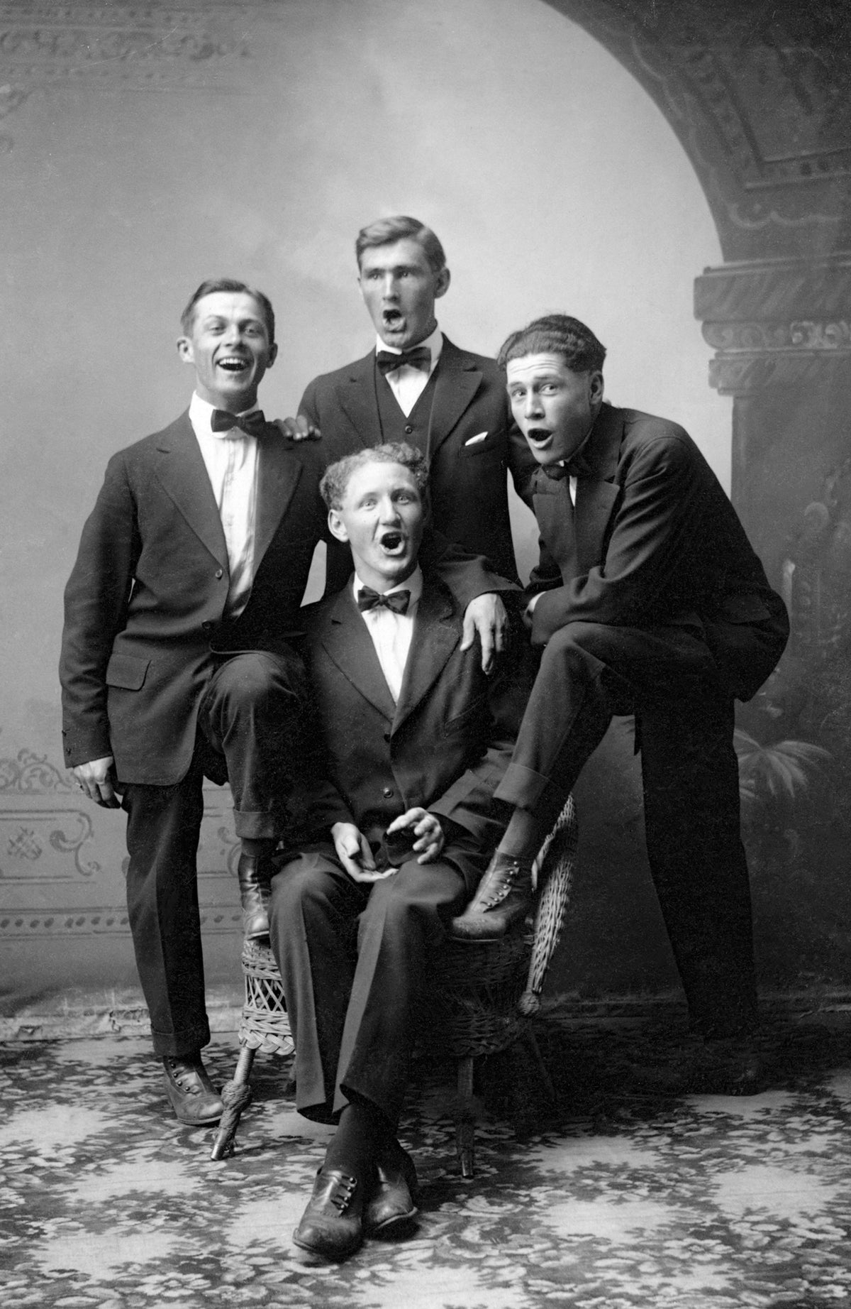 The men’s choir at Columbia College in Milton, circa 1913. Courtesy Maisie Corrigall Hoskins Family