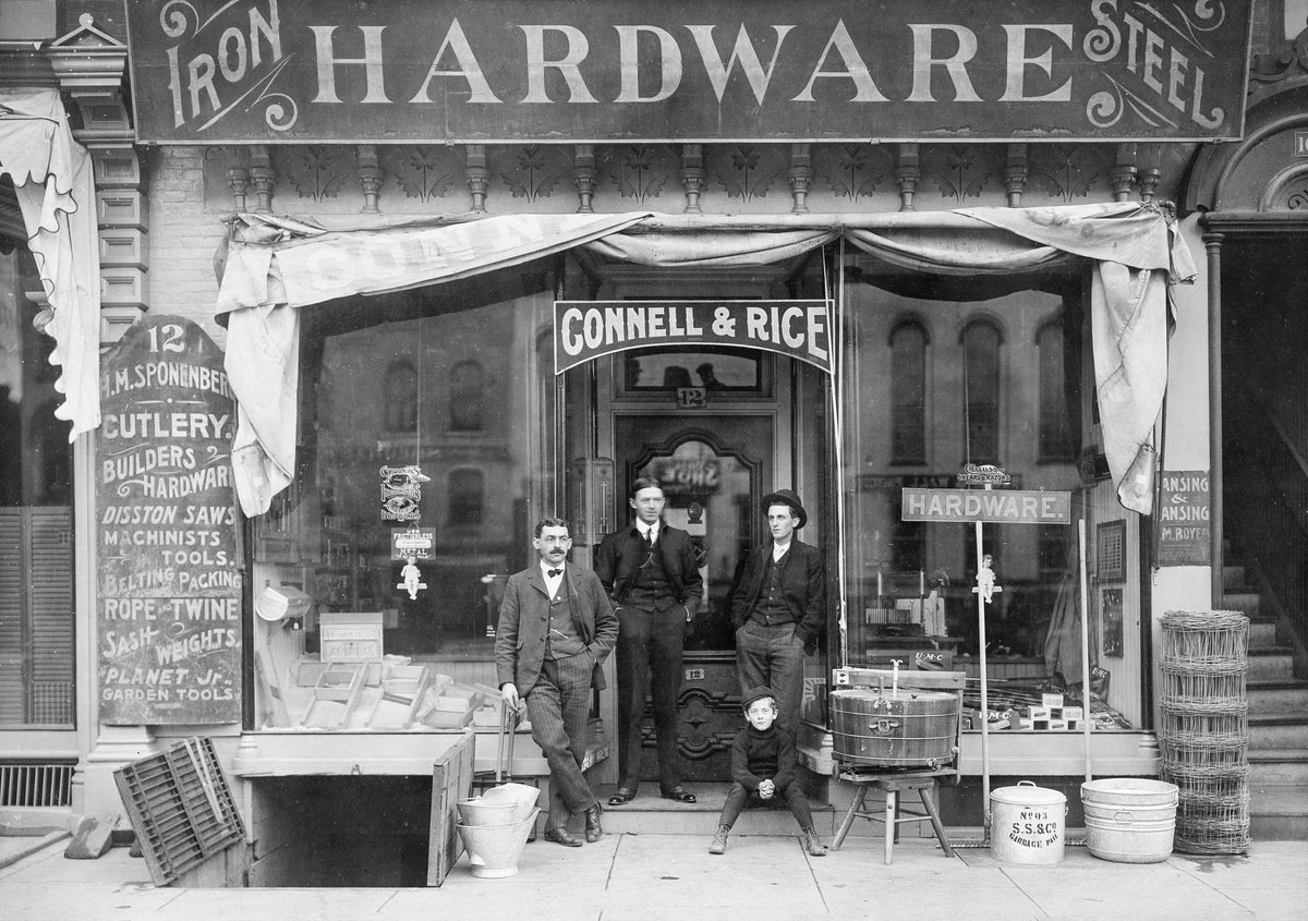 Connell and Rice Hardware, early 1900s. Courtesy Jefferson County Historical Society / #Uncatalogued