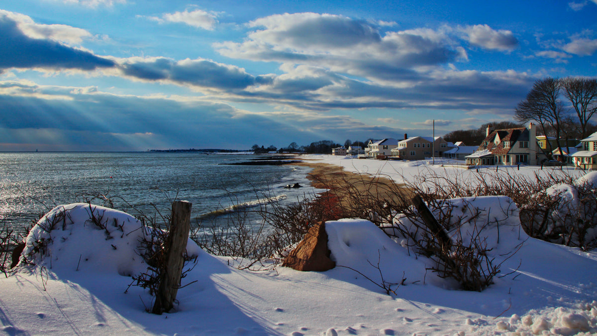 Winter at White Sands Beach in Old Lyme. Lee Palombo / Creation Shots Photography