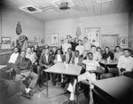 Students and coaches of the 1949 championship basketball team from Manual Training High School at Ringside Lounge. Courtesy Denver Public Library, Western History Collection, #X-28488