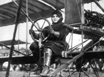 Blanche Stuart Scott of Rochester, New York, was the first woman to pilot an airplane in public in the United States. She flew for the Curtiss Exhibition Team in Fort Wayne, Indiana, on October 23, 1910. The next day, she married publicist Harry B. Tuttle in Detroit. Earlier that year, she had earned fame by driving an automobile from New York City to San Francisco. Courtesy The Detroit News