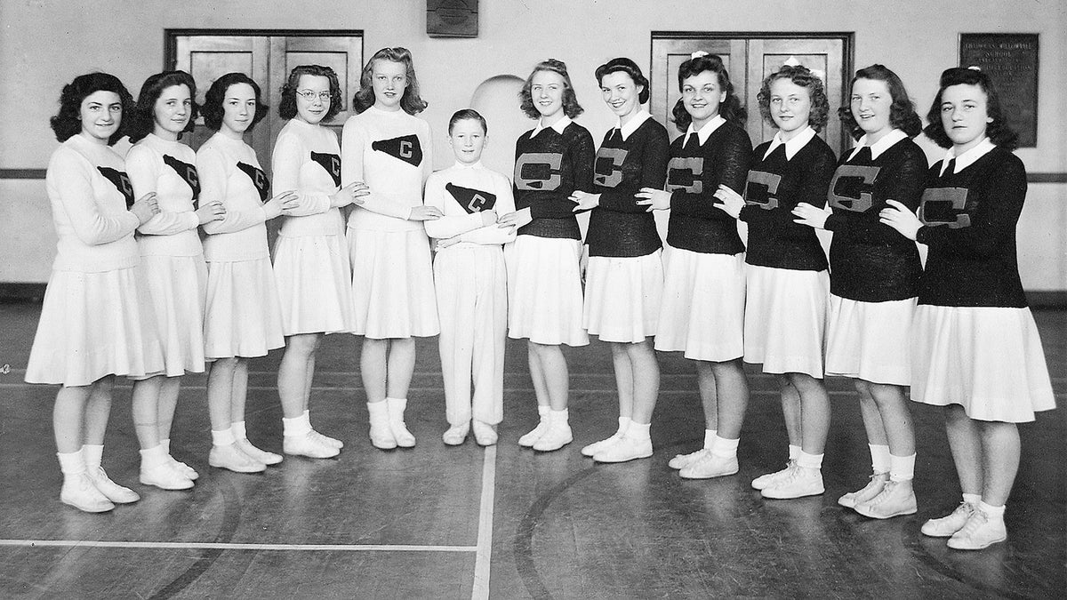 Evelyn R. Edwards of Clinton, in her book, "The Sauquoit Valley", says that Chadwicks High School graduated its last class in 1984 and eventually the Chadwicks Union Free School District became part of the Sauquoit Valley Central School District. The original Chadwicks school was built in 1914-15 and additions were built in 1930 and in 1973. Through the years, the school had some great sports teams and cheering the varsity and junior varsity squads during he 1941-42 season were, from left, Margaret Shaul, M