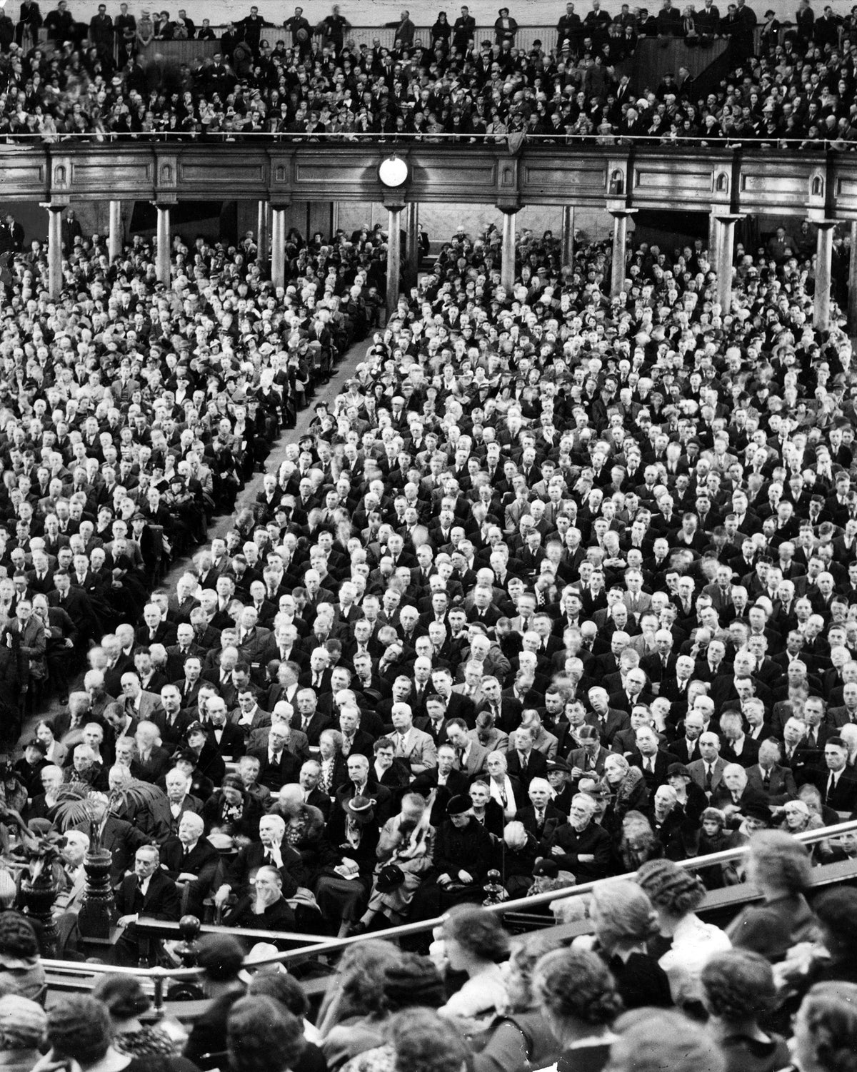 The Tabernacle on Temple Square is filled to capacity in 1936. The Salt Lake Tribune