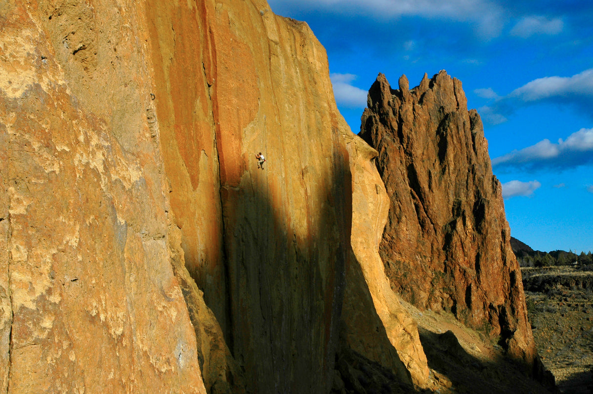 Brian McMillan (cq) of Bend climbs the route known as Magic Light in early February at Smith Rock State Park in Terrebonne, Oregon