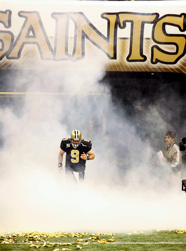 Drew Brees enters the field in 2009. Michael DeMocker / The Times-Picayune | The Advocate