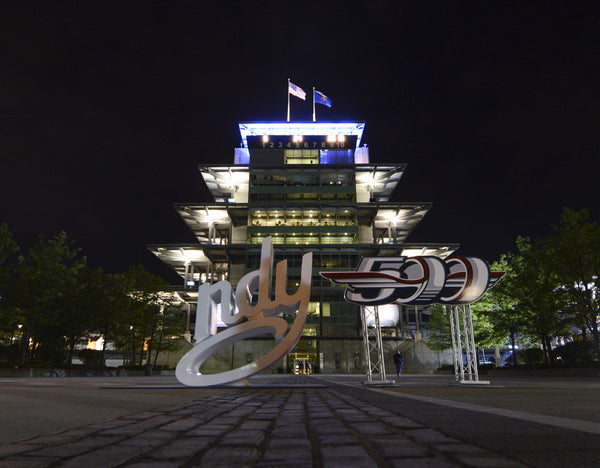The Pagoda is all lit up at 5am on race day morning for the 99th running of the Indianapolis 500 at the Indianapolis Motor Speedway. Sunday, May 24, 2015
