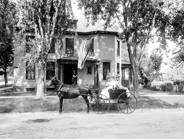 Horse-drawn wagon on North Carroll Street, circa 1890. Library of Congress