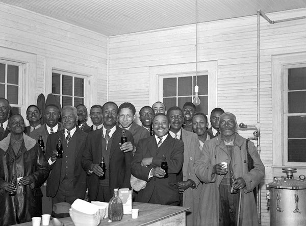 Town employees in Tarboro drinking Coca-Cola at a gathering, circa 1939. Courtesy DigitalNC-Edgecombe County Memorial Library, M. S. Brown Collection