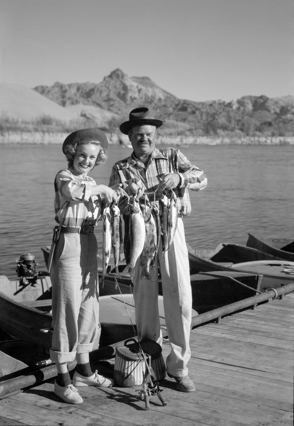 Two anglers display their catch from Lake Mead, circa 1950. Courtesy MANIS COLLECTION, UNLV University Libraries Special Collections & Archives