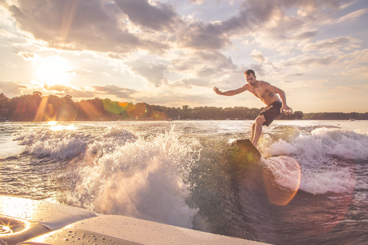 Captured on Lake Minnetonka. Surfer: Blake Alguire. Photograph by Jon Sadeh