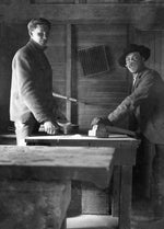 Two miners at work, Las Vegas, circa 1915. Courtesy Ferron-Bracken Photo Collection, UNLV University Libraries Special Collections & Archives