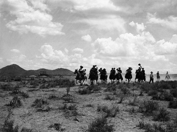 Cowboys racing at the railroad carnival in the early 1900s. Courtesy Tonopah Goldfield Album, UNLV University Libraries Special Collections & Archives