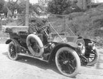 Acting Chief “Billy” Clark and chauffeur in an early fire chief’s car, circa 1910. Courtesy Seattle Public Library