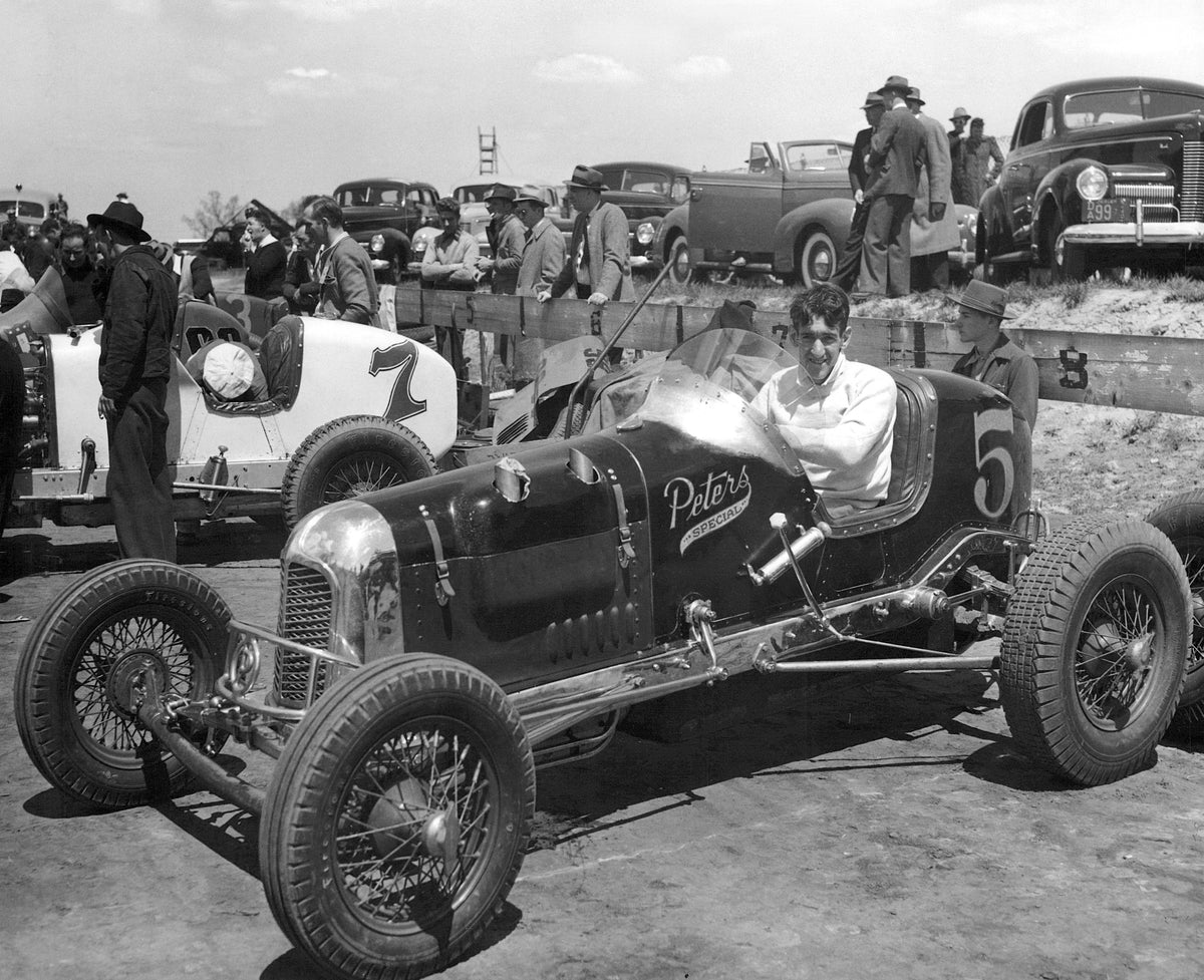 Driver Bobby Sall at Altamont Fairgrounds in Guilderland, 1940. Courtesy Times Union Historic Images