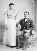 Mollie Kadish and Joseph Gass wedding portrait in 1896. Courtesy Alan Gass