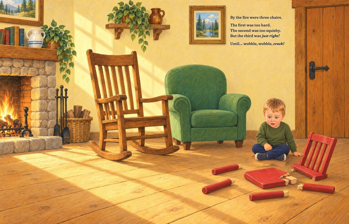 Three chairs, Pages 16–17